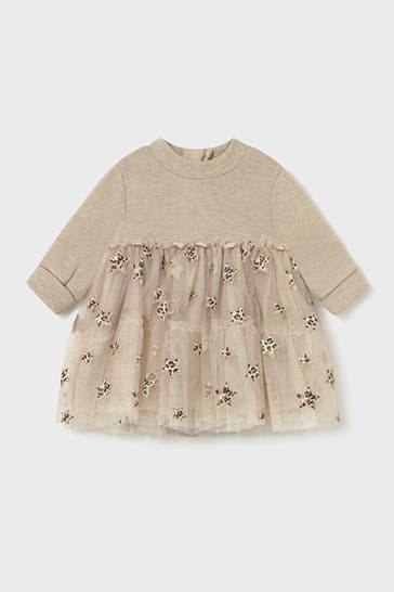 MAYORAL Kleid beige gemustert