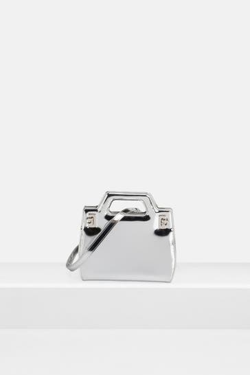 FERRAGAMO Handtasche silber