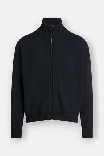 ROBERTO COLLINA Merinojacke dunkelblau