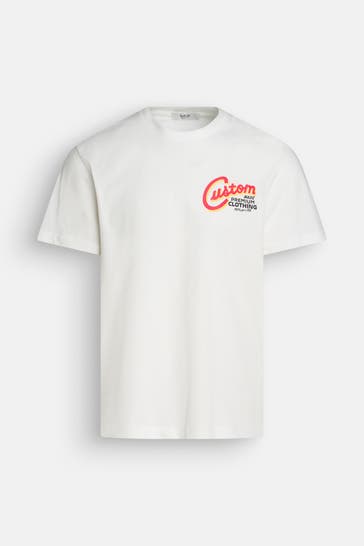 REPLAY T-Shirt '35aug' weiß