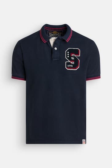 SUPERDRY Polo-Shirt dunkelblau