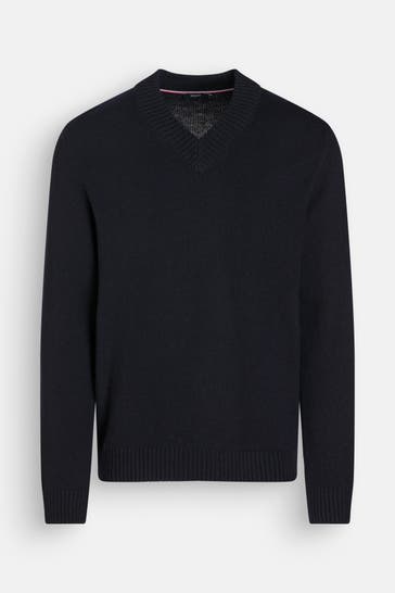 HECHTER Paris Wollmix-Pullover navy