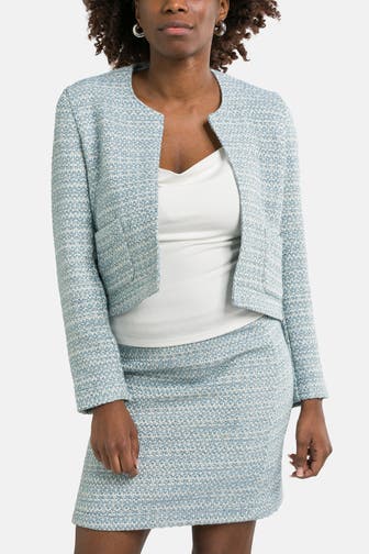 0039 ITALY Bouclé-Blazer 'Gia' zweifarbig