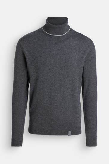 COLOURS & SONS Wollmix-Pullover dunkelgrau
