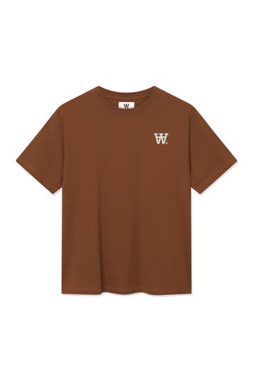 WOOD WOOD T-Shirt 'Asa' rotbraun