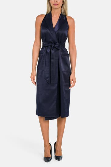 TED BAKER Midi-Kleid 'Teerud' dunkelblau