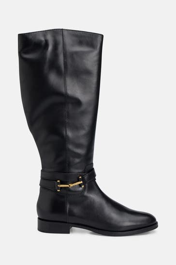 TED BAKER Leder-Stiefel 'Rydier' schwarz