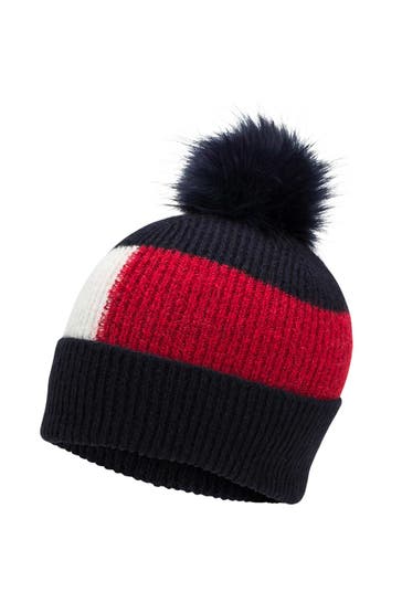TOMMY HILFIGER Strickmütze dreifarbig