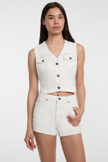 GUESS Jeans-Weste weiß