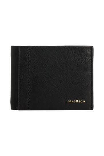 STRELLSON Ledergeldbörse 'Corbin' schwarz