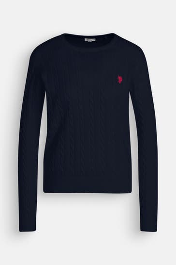 U.S. POLO ASSN. Strickpullover 'Pola' dunkelblau