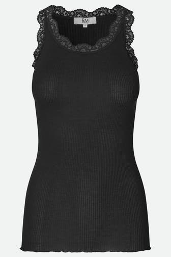 RM BY ROSEMUNDE Spitzentop 'Balta' schwarz