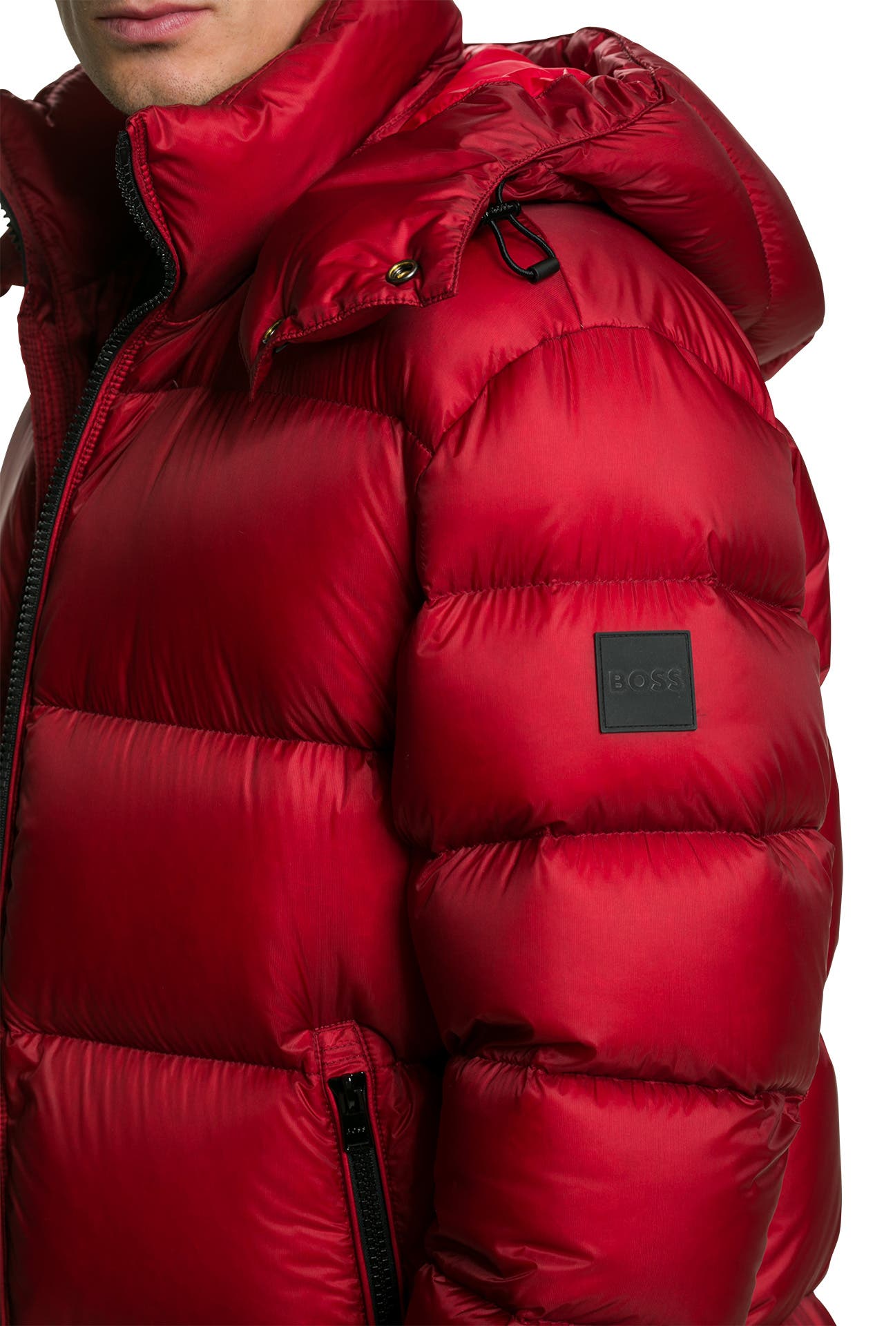 Boss daunenjacke herren rot clearance