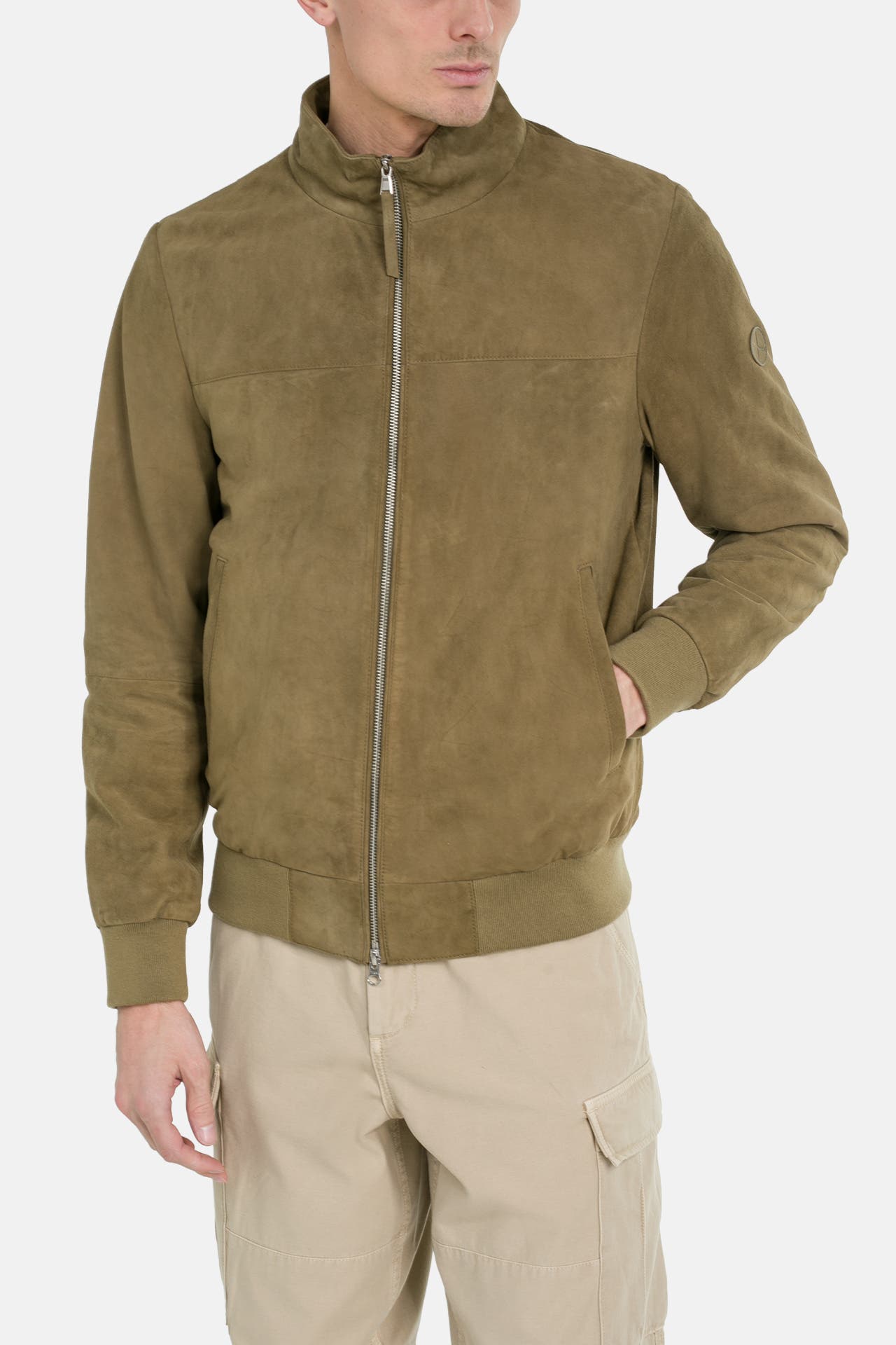 PEOPLE OF SHIBUYA Lederjacke 'Shibuya' khaki, Bild 1