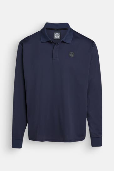 NORTH SAILS Langarm-Polo dunkelblau