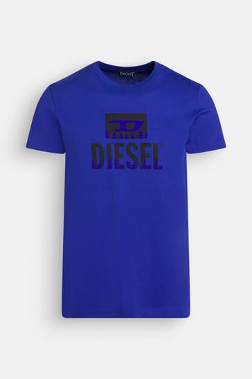 DIESEL T-Shirt königsblau