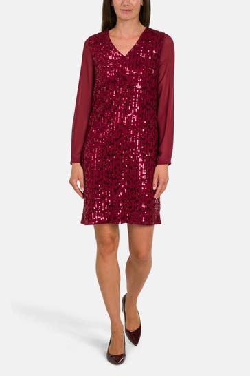 COMMA, Kleid weinrot