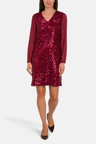 COMMA, Kleid weinrot