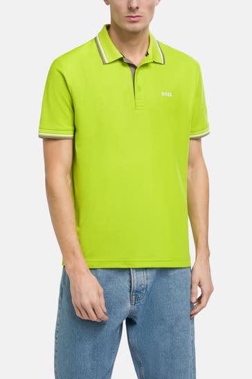 BOSS GREEN Polo-Shirt 'Paddy' apfelgrün