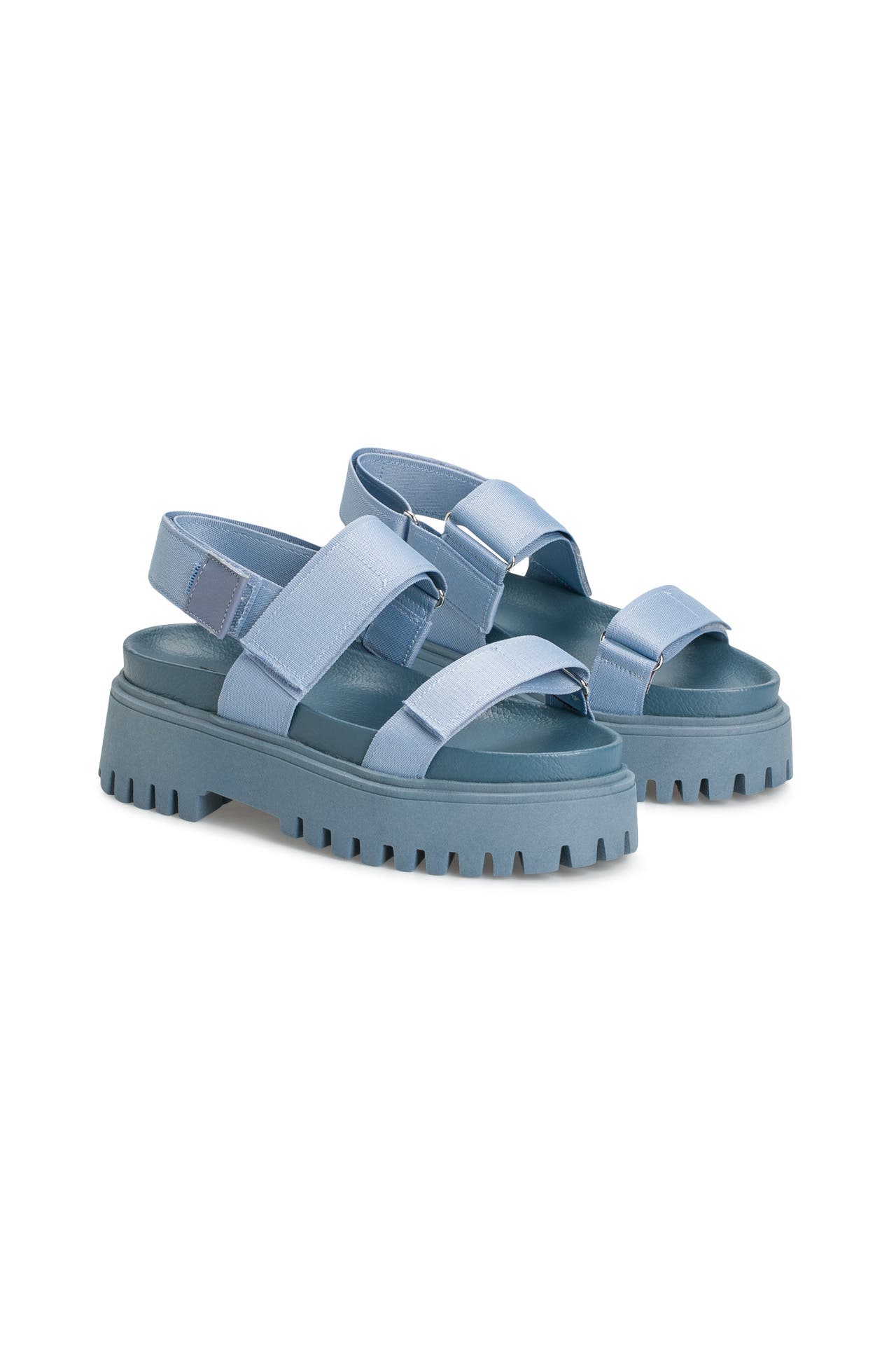 BRONX Plateau Sandalen taubenblau gunstig online kaufen Outletcity