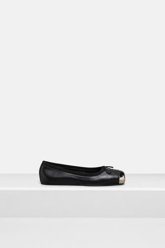 ALEXANDER MCQUEEN Leder-Ballerinas schwarz