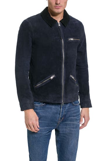 ALLSAINTS - Wildlederjacke 'Terence' nachtblau