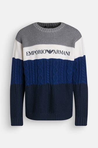 EMPORIO ARMANI Wollmix-Strickpullover mehrfarbig