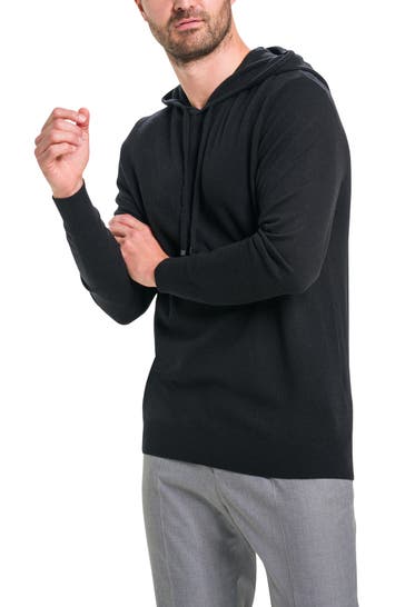 STRELLSON Strick-Hoodie 'Luka' schwarz