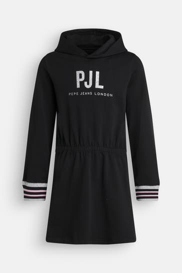 PEPE JEANS Sweatkleid 'Thais' schwarz