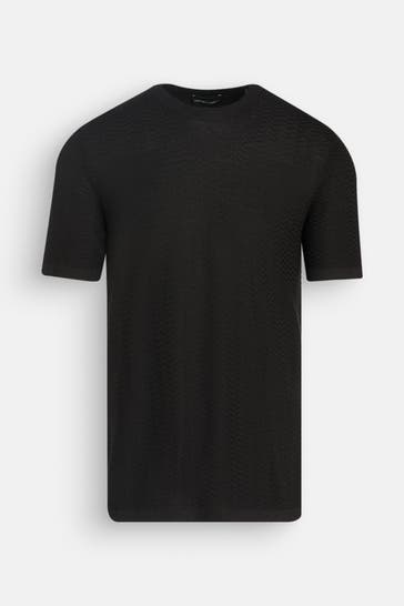 EMPORIO ARMANI Strickshirt schwarz