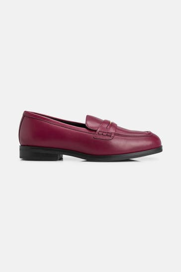 GEOX Leder-Slipper 'Cloride' aubergine