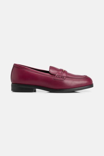 GEOX Leder-Slipper 'Cloride' aubergine
