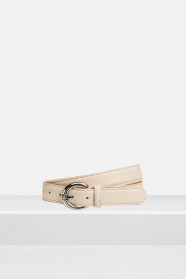 AIGNER Ledergürtel creme