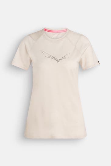 SALEWA Wollmix-Shirt greige