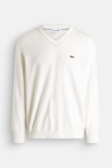 LACOSTE Strickpullover weiß