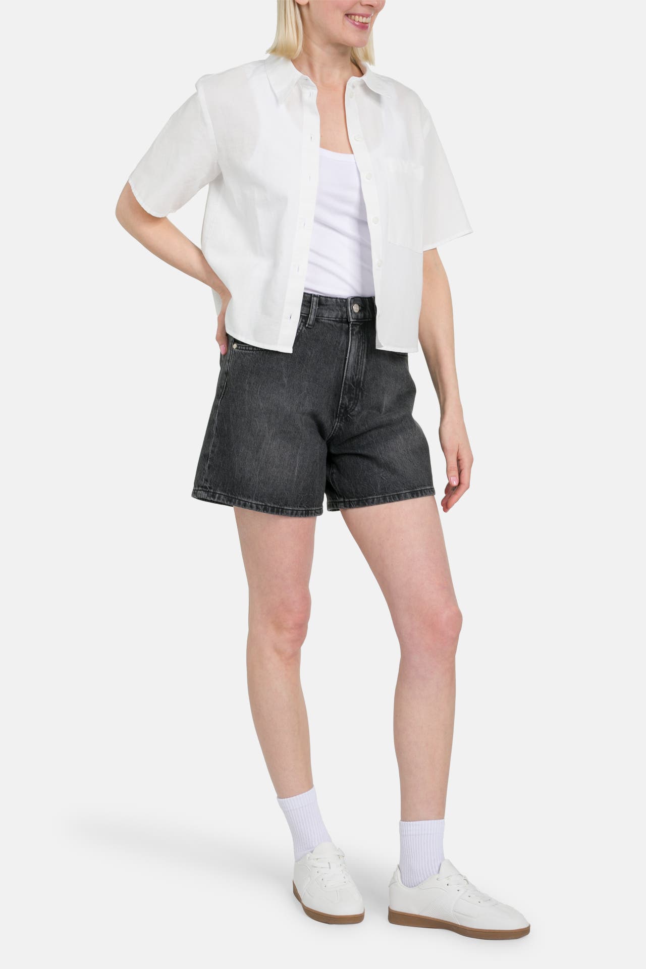 MARC O'POLO DENIM Jeansshorts 'Filda' dunkelgrau, Bild 1