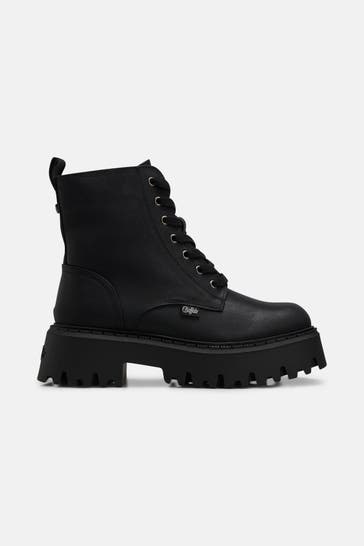 BUFFALO Schnürstiefeletten 'Aspen' schwarz