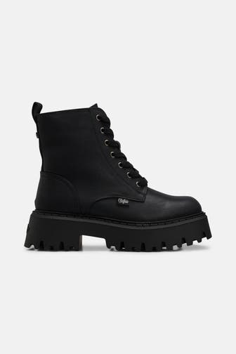 BUFFALO Schnürstiefeletten 'Aspen' schwarz