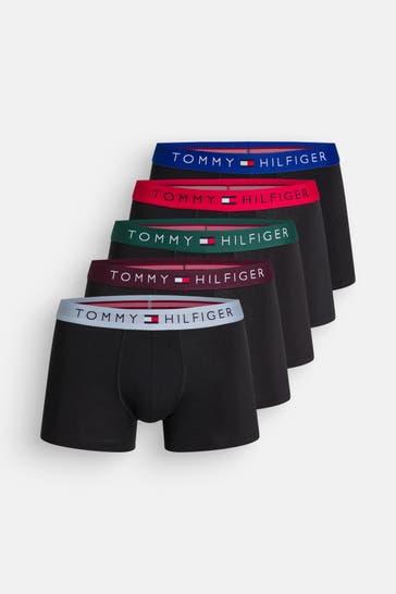 TOMMY HILFIGER 5er-Pack Boxer Trunks schwarz