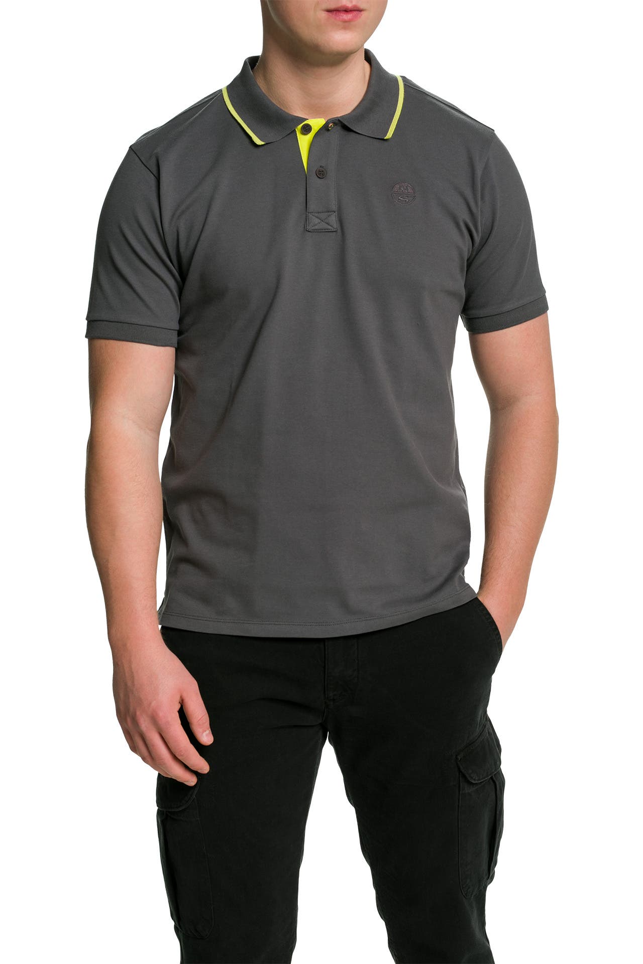 North Sails Black Cotton Men Polo Shirt main image 1