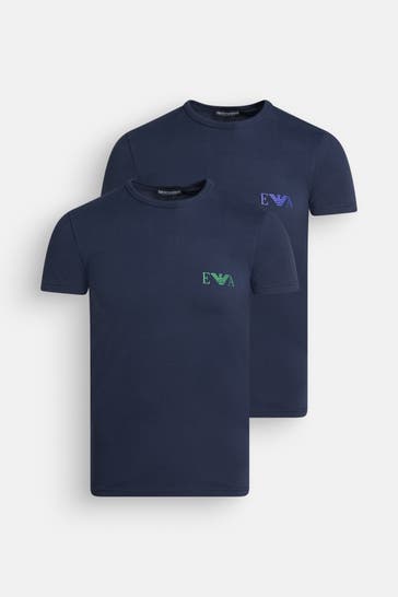 EMPORIO ARMANI 2er-Pack T-Shirt dunkelblau