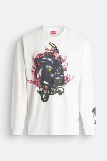 DIESEL Longsleeve offwhite