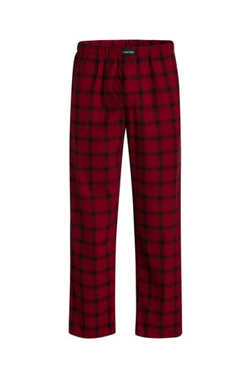 CK UNDERWEAR Pyjama kariert dunkelrot