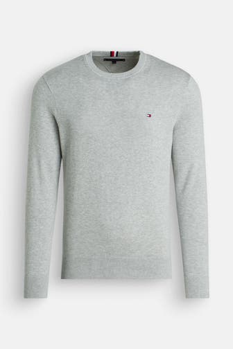 TOMMY HILFIGER Strickpullover hellgrau