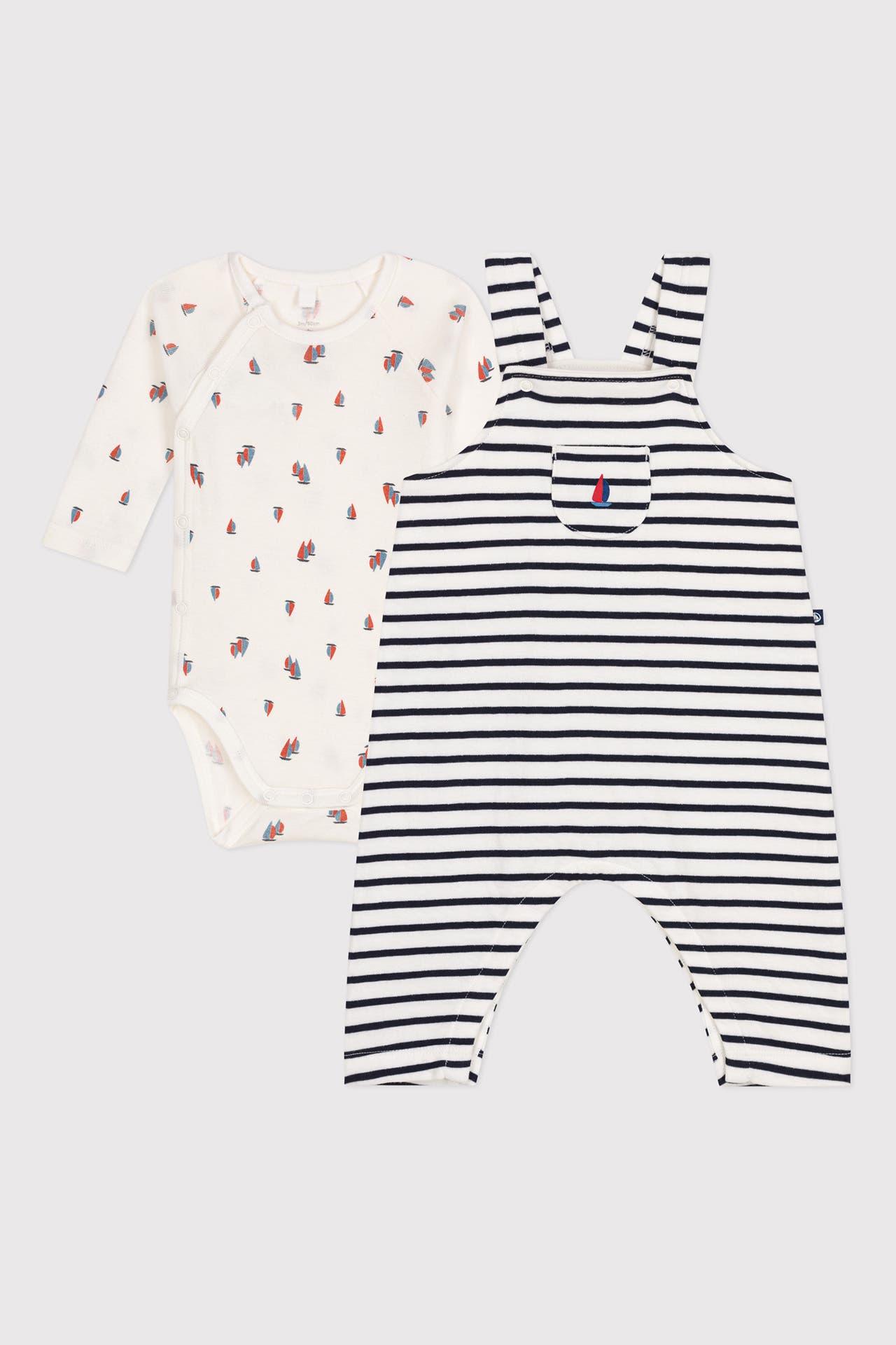 PETIT BATEAU Set: Body und Latzhose mehrfarbig, Bild 1