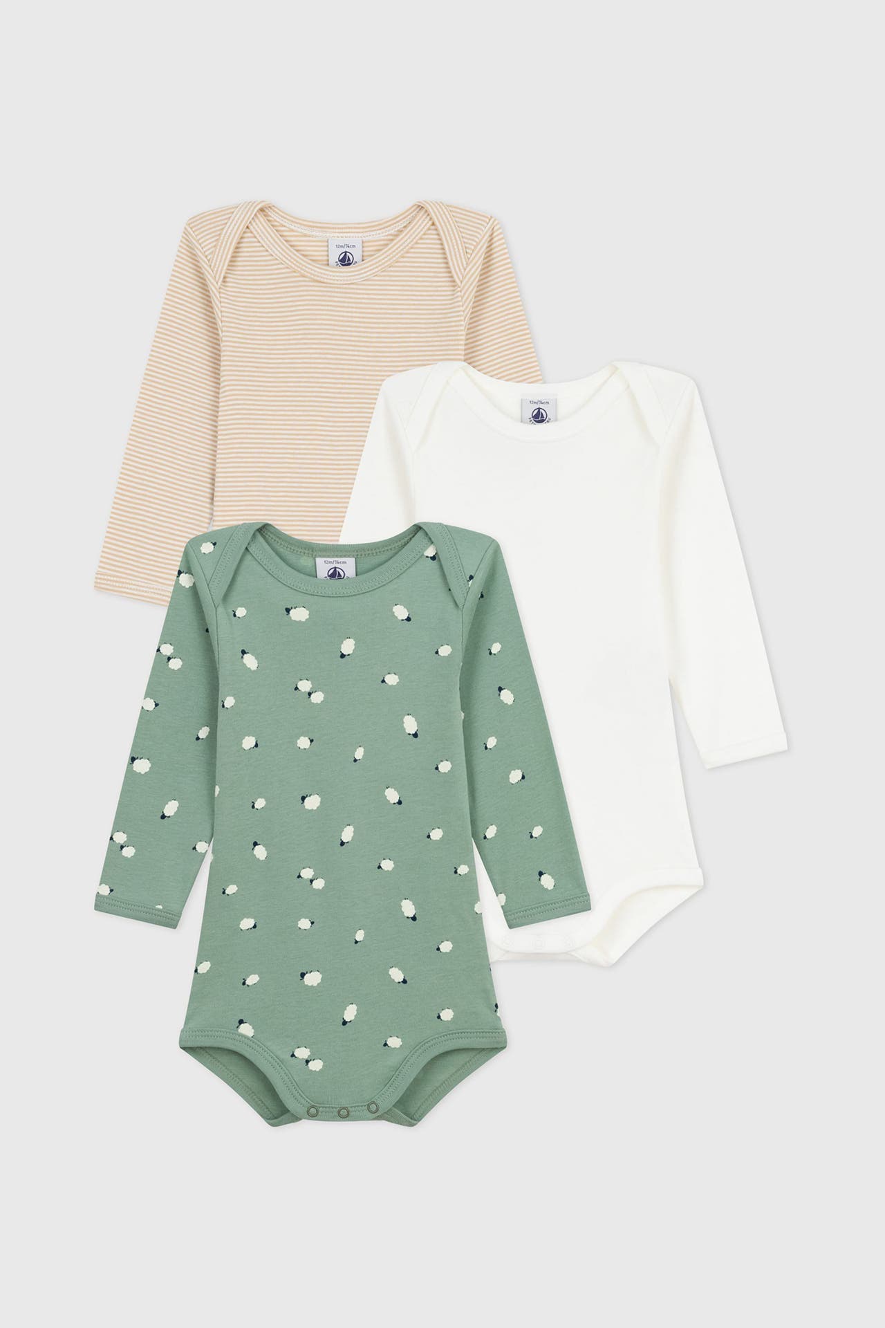 PETIT BATEAU 3er Pack Bodies mehrfarbig, Bild 1