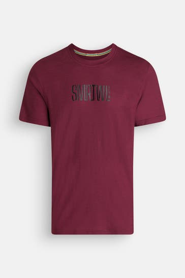 SMARTWOOL Wollmix-Shirt weinrot