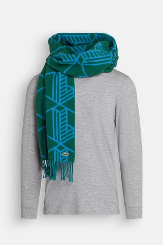 LACOSTE Wollmix-Schal gemustert unisex