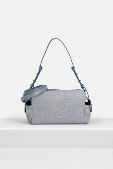 AIGNER Schultertasche graublau