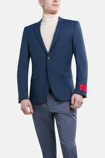 HUGO Wollmix-Sakko navy